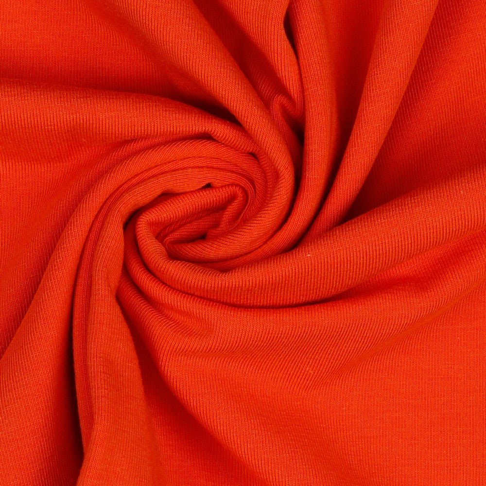 Jersey de coton fin - orange 215 g/m²