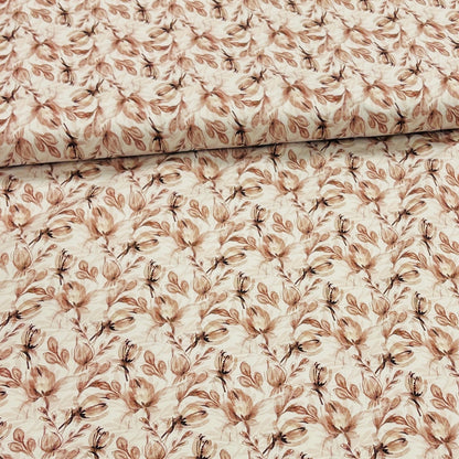 Light cotton jersey - flower buds 220 g/m²