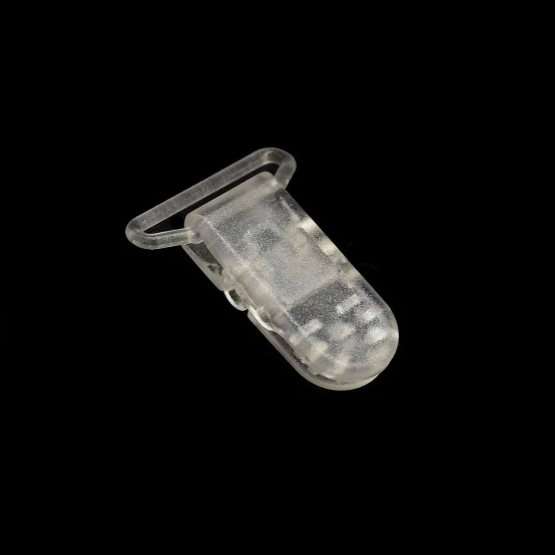 Image de clip en plastique pour attache-sucette 26 mm - transparent | paquet de 5 pièces – disponible chez Šarlotes audumi