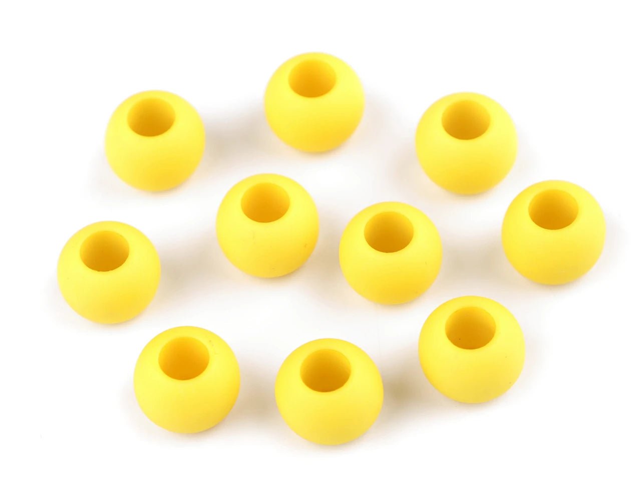 Perles mates en plastique 10x12 cm|20 pcs.|de couleurs variées