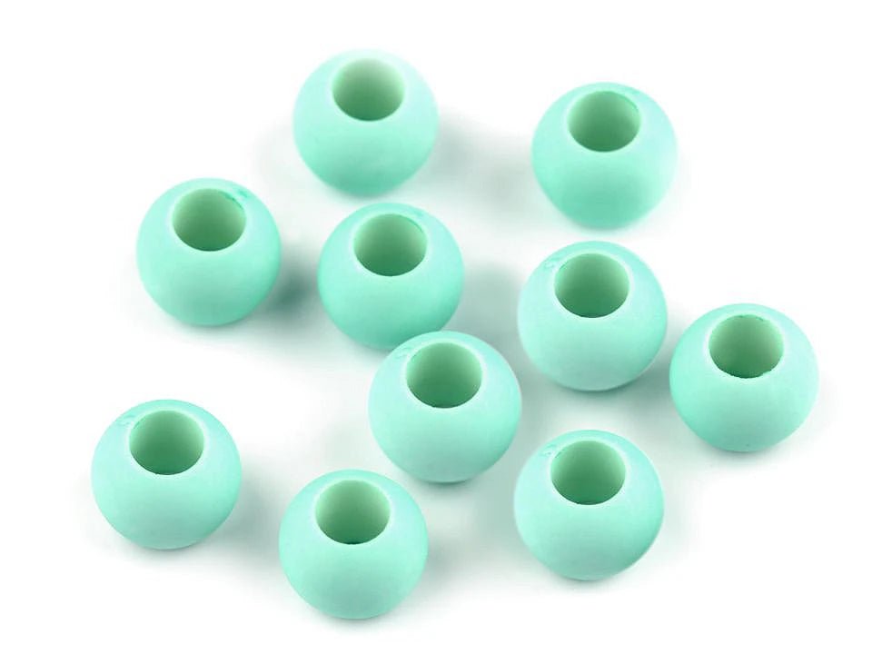 Perles mates en plastique 10x12 cm|20 pièces|couleurs assorties