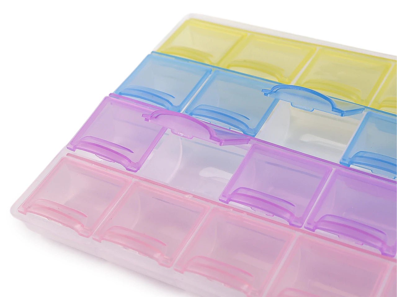 Image de boîte organisatrice en plastique 12 × 21,5 × 2 cm – disponible chez Charlotte tissus