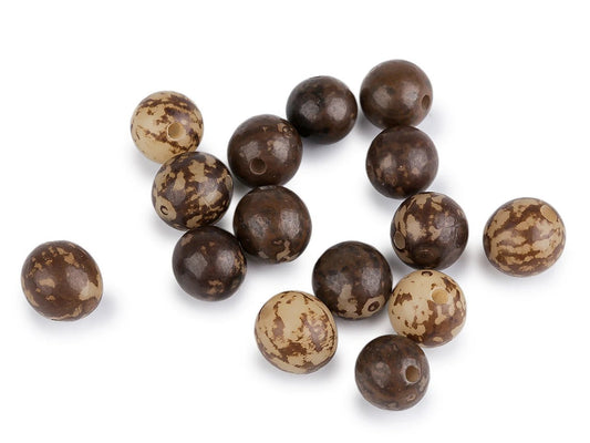 Attēls ar Plastmasas pērlītes ar dabīgā ahāta imitāciju Ø11–13 mm, 20 g – mix – pieejams Šarlotes audumi