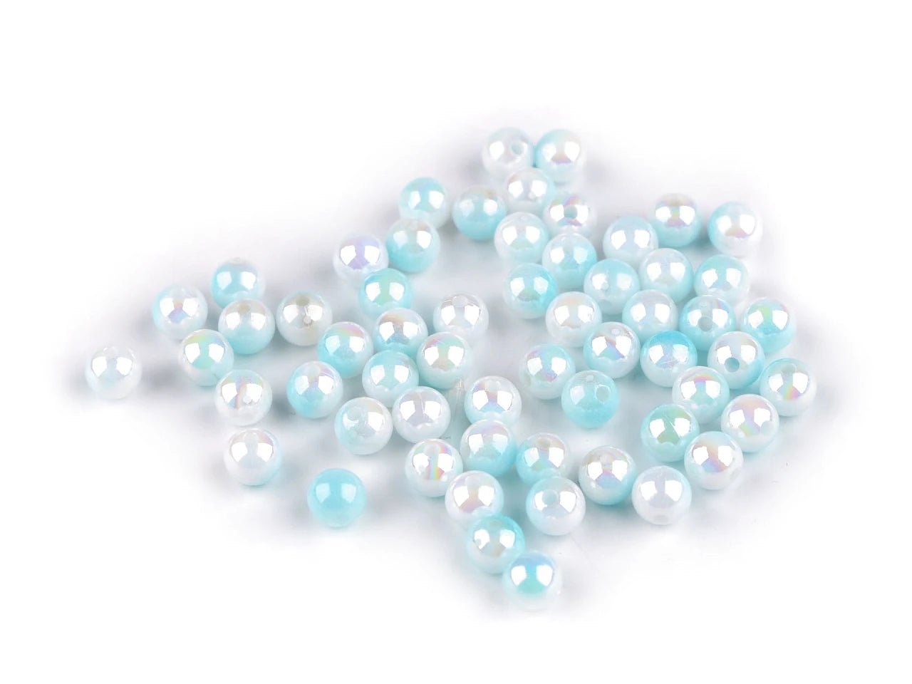 Attēls ar Plastmasas pērlītes ar perlamutra efektu Ø8 mm 20 g| dažadu toņu – pieejams Šarlotes audumi