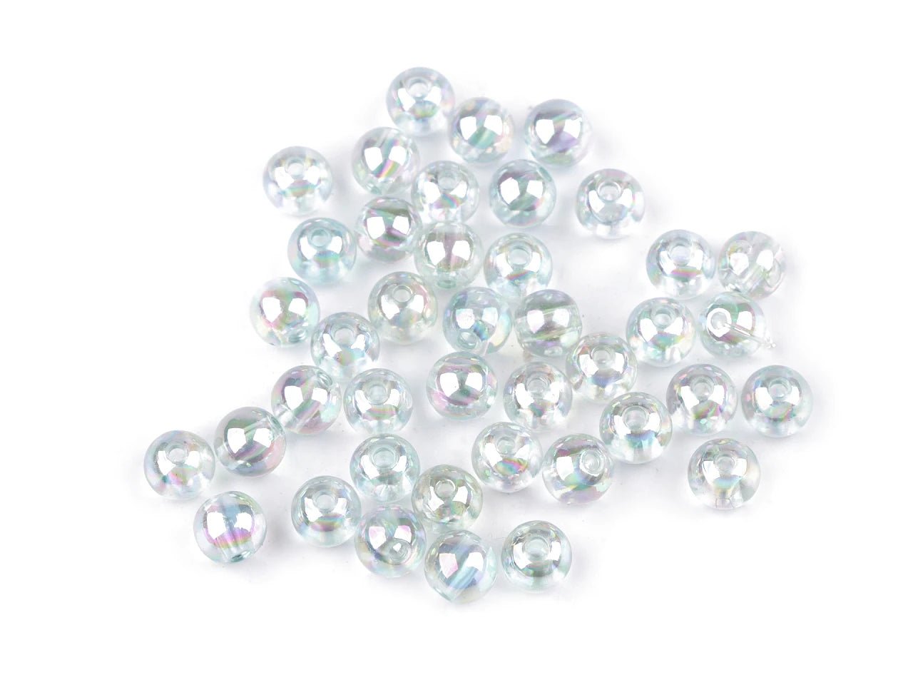 Image of plastic beads Ø8 mm 10 g | assorted shades – available at Šarlotes audumi