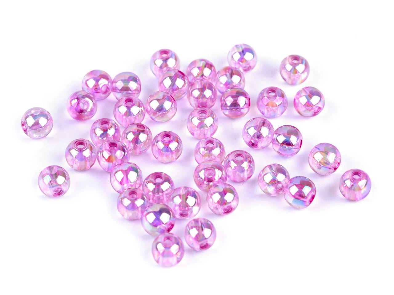 alt
Image avec des perles en plastique Ø8 mm 10 g | teintes variées – disponible chez Šarlotes audumi