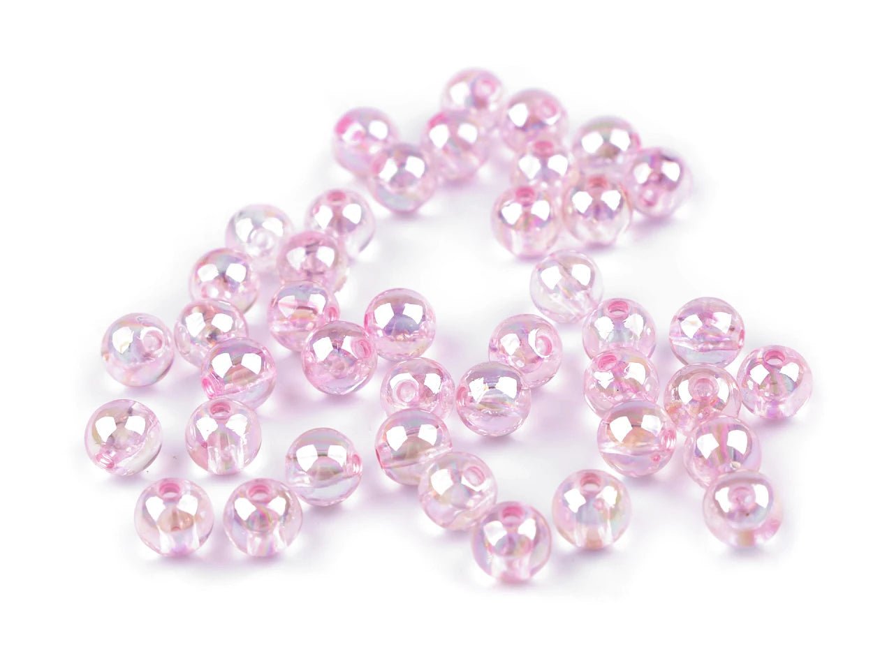 Image of plastic beads Ø8 mm 10 g | assorted colors – available at Šarlotes audumi