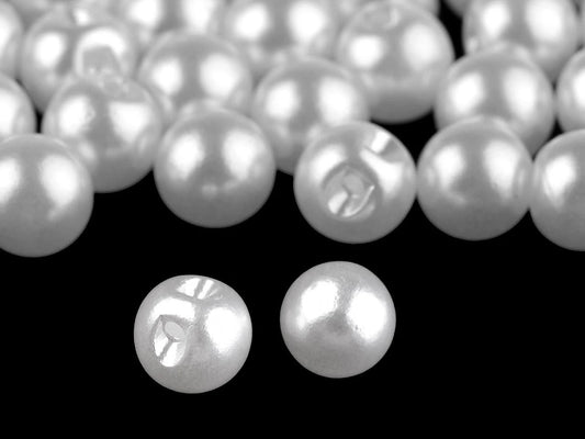 Attēls ar Plastmasas pogas, pērlīte Ø8 mm| dažadu toņu – pieejams Šarlotes audumi