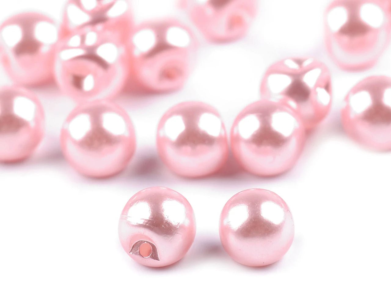 Attēls ar Plastmasas pogas, pērlīte Ø8 mm| dažadu toņu – pieejams Šarlotes audumi