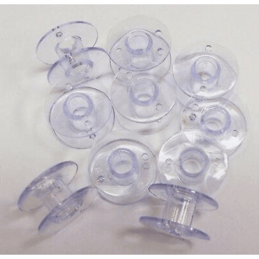 Attēls ar Plastmasas spolīte Singer šujmašīnām Ø 19 mm-komplekts 3 gb – pieejams Šarlotes audumi