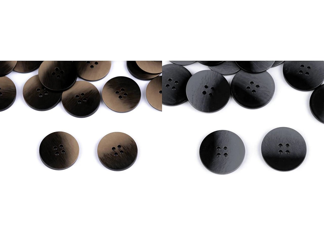 Image avec des boutons à effet ombré, design élégant à dégradé de couleurs, Ø 21 mm - 28 mm – disponible chez Šarlotes audumi