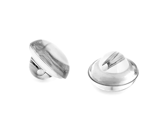 Image of 10 mm shank button - transparent – available at Šarlotes audumi