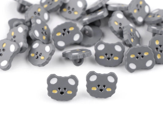 Image avec boutons à pied 15 mm chatons|teintes variées – disponible chez Šarlotes audumi