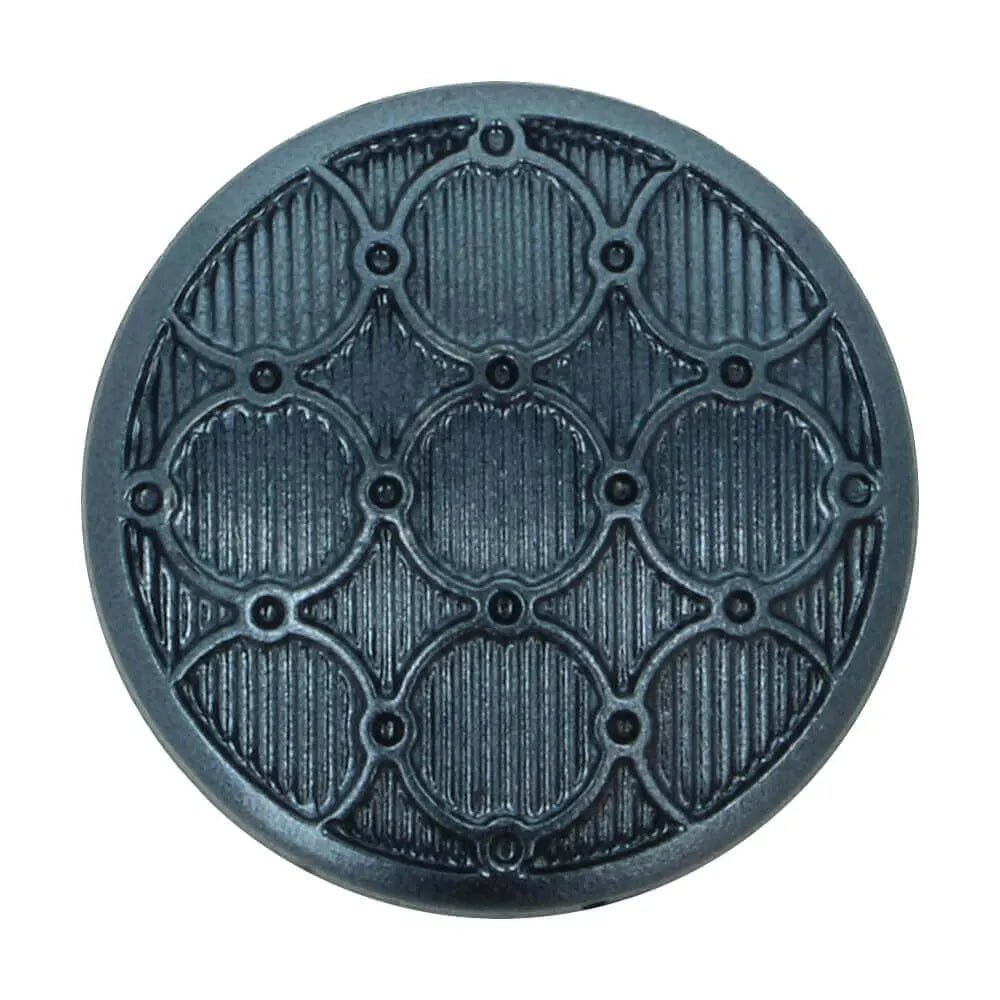 Image of a 15 mm shank button - dark blue – available at Šarlotes audumi