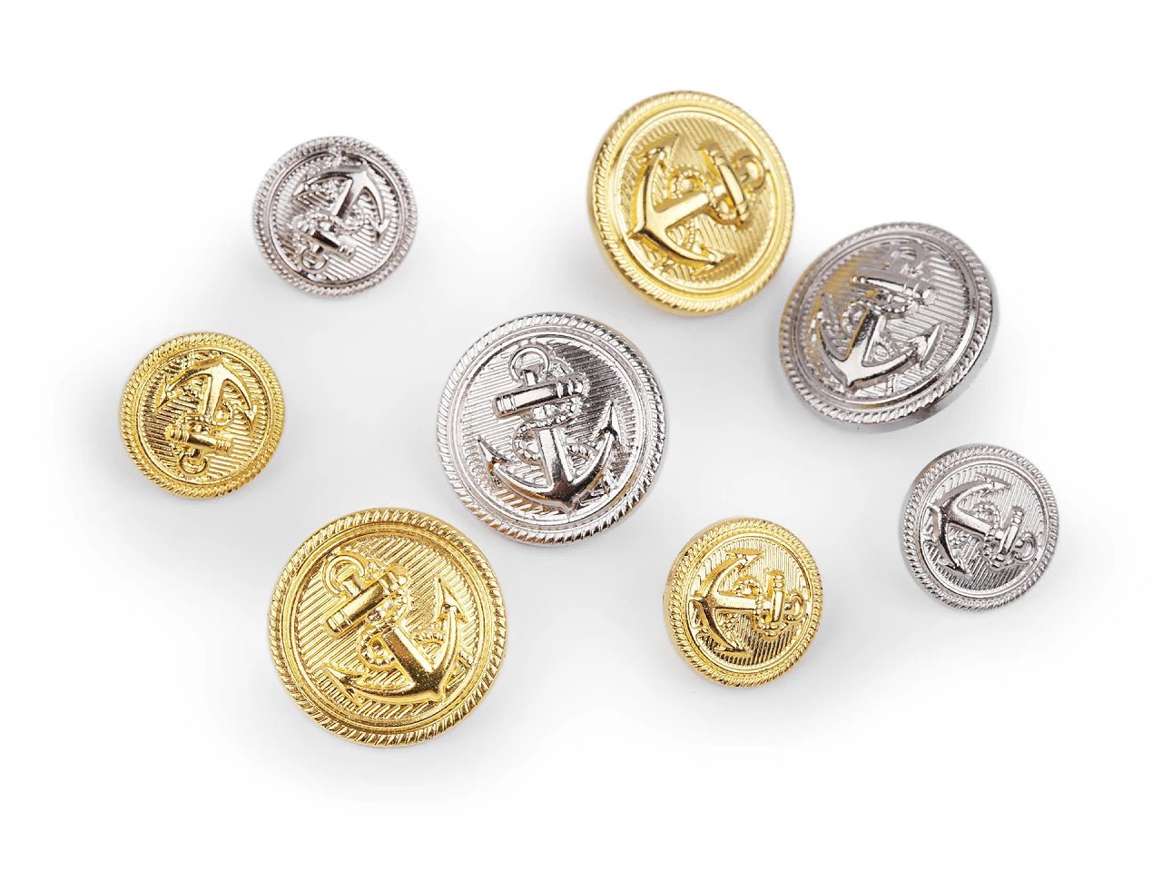Pogas uz kājiņas 15,4 mm - zelta enkurs