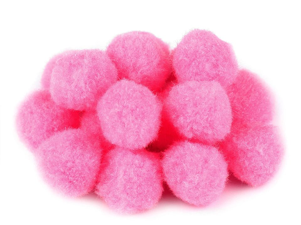 Pompons Ø25 mm pour décoration et loisirs créatifs, 100 pièces – disponible chez Šarlotes audumi