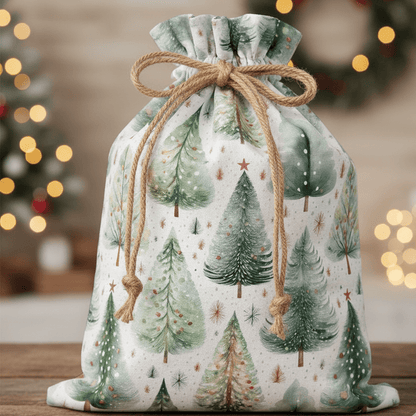 Tissu Premium 100 % coton - sapins 115 g/m², disponible chez Šarlotes audumi