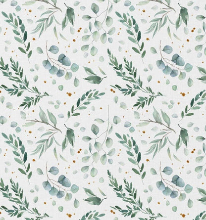 Image of Premium 100% cotton fabric - eucalyptus leaves 115 g/m² – available at Šarlotes audumi