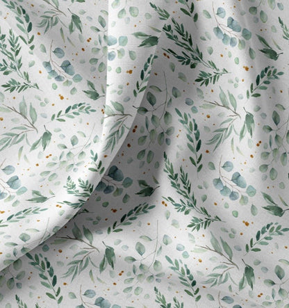 Image of Premium 100% cotton fabric - eucalyptus leaves 115 g/m² – available at Šarlotes audumi