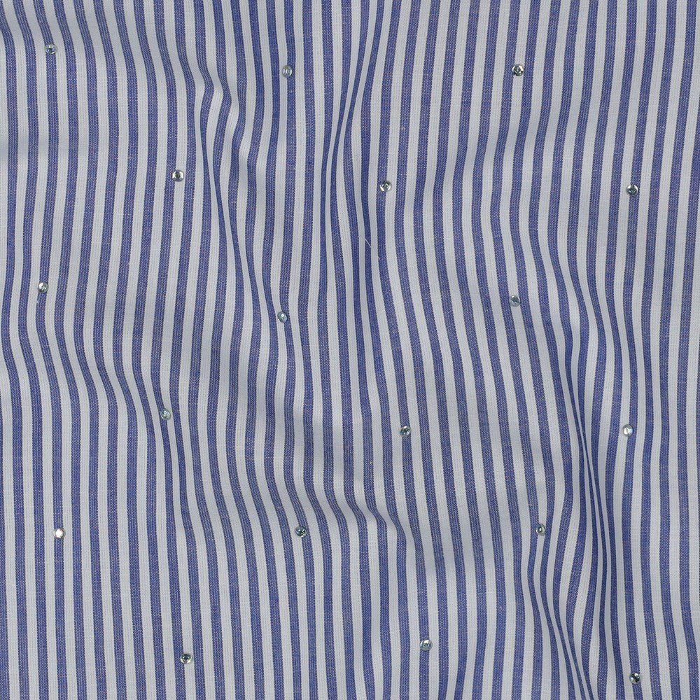 Image with Premium 100% cotton fabric - lines with crystals 115 g/m² – available at Charlotte fabrics