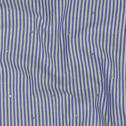 Image with Premium 100% cotton fabric - lines with crystals 115 g/m² – available at Charlotte fabrics