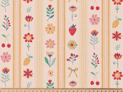Image of Premium 100% cotton fabric - line ornaments 115 g/m² – available at Šarlotes audumi