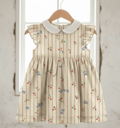 Image with Premium 100% cotton fabric - playful spring pattern 115 g/m² – available at Šarlote Fabrics