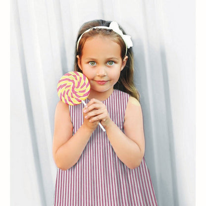 Image with premium 100% cotton fabric - pink lines 3 mm 110 g/m² – available at Šarlotes audumi