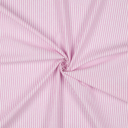 Image with premium 100% cotton fabric - pink lines 3 mm 110 g/m² – available at Šarlotes audumi