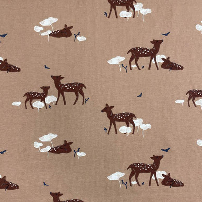 Premium 100% cotton fabric - fawns 115 g/m²