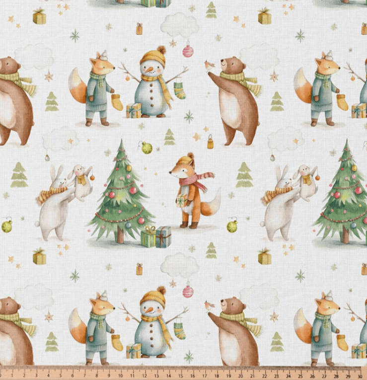 Image with Premium 100% cotton fabric - Celebration in the Forest – available online at Šarlotes audumi