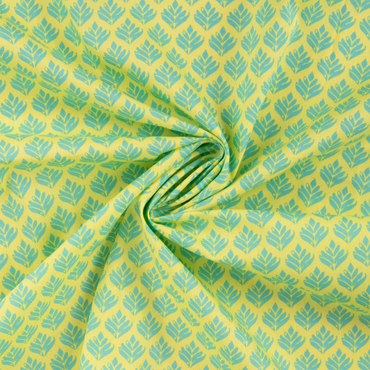 Image with Premium 100% cotton fabric - Green leaves – available online at Charlotte's Fabrics