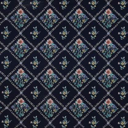 Image with Premium 100% cotton fabric - floral diamonds 115 g/m² – available at Šarlotes audumi