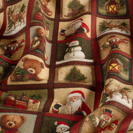 Image avec tissu Premium 100 % coton - cartes de Noël – disponible en ligne chez Tissus Charlotte