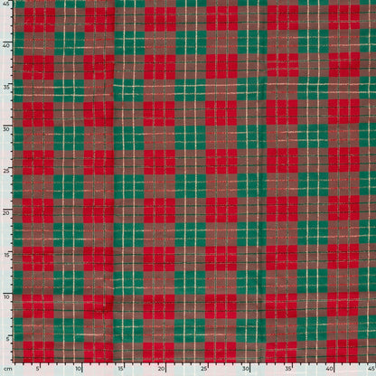 Tissu Premium 100 % coton à carreaux de Noël – disponible en ligne chez Charlotte Fabrics