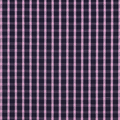 Image with Premium 100% cotton fabric, blue and pink plaid - available online at Šarlotes audumi