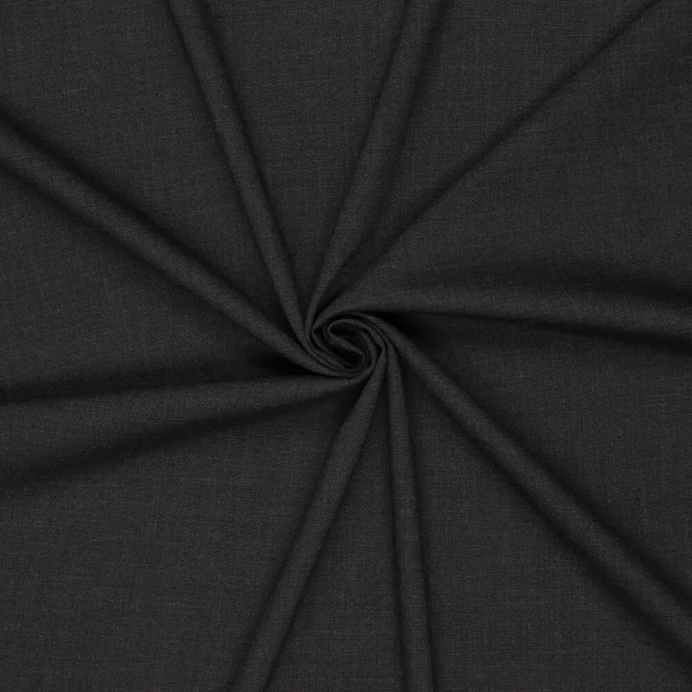 Image of premium Merino wool fabric – dark grey – available online at Šarlotes audumi