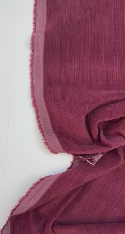 Tissu en velours de coton avec élasthanne, rouge foncé – Italie
