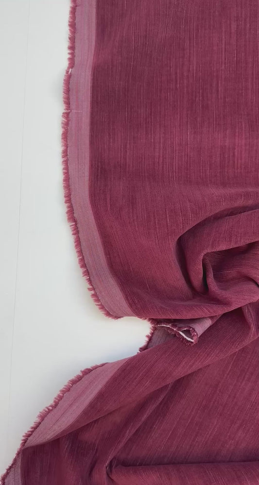 Tissu en velours de coton avec élasthanne, rouge foncé – Italie