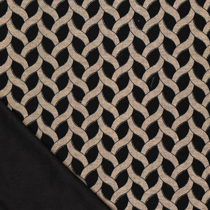 Image of Punto di Roma knit fabric - grey polka dot pattern 240 g/m² – available at Šarlotes audumi