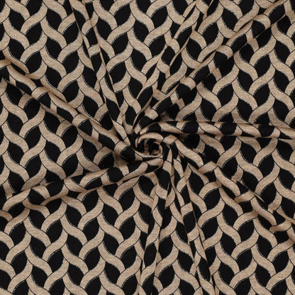 Image of Punto di Roma knit fabric - gray polka dot pattern 240 g/m² – available at Šarlotes audumi