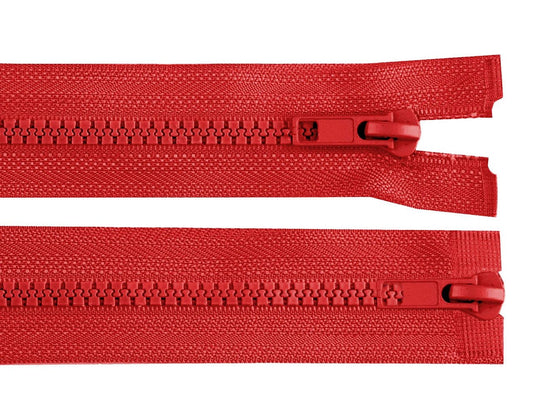 Image of a double-sided zipper slider - red – available at Charlotte Fabrics
