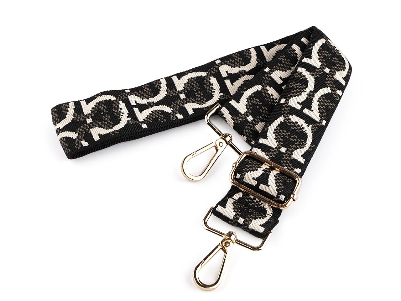 Image of an adjustable bag strap with carabiners 80 - 143 cm | various colors – available at Šarlotes audumi