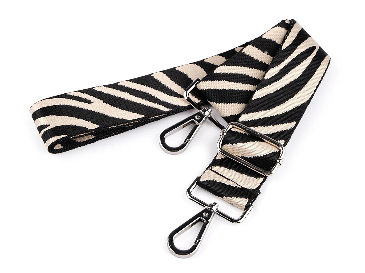 Image of an adjustable bag strap with carabiners 80 - 143 cm | various colors – available at Šarlotes audumi