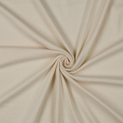 Ribbed cotton jersey (RIB JERSEY) - natural, unbleached 240 g/m²