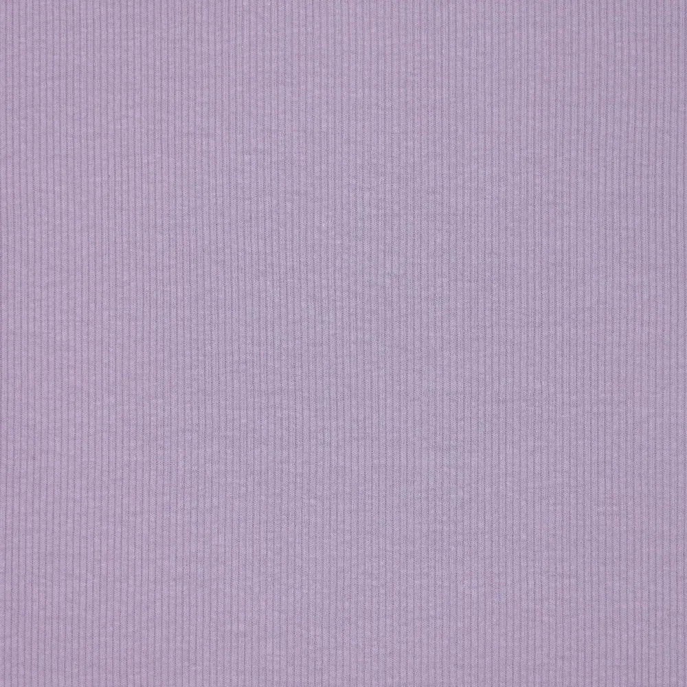Image en jersey de coton côtelé (RIB JERSEY) - lilas lavande 310 g/m² – disponible chez Šarlotes audumi