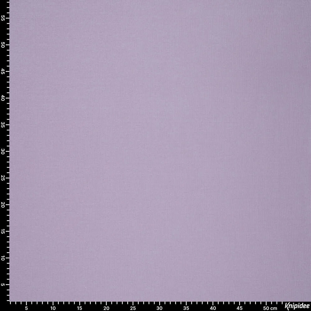 Image de jersey de coton côtelé (RIB JERSEY) - lilas lavande 310 g/m² – disponible chez Šarlotes audumi