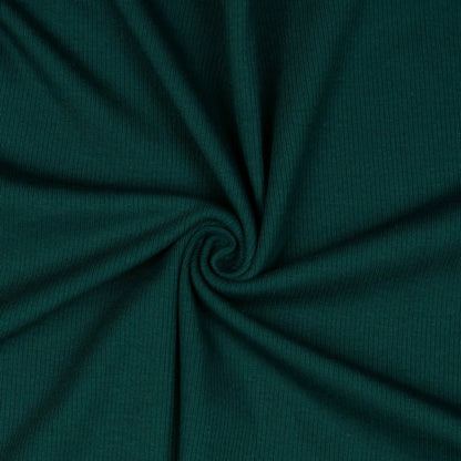 Ribbed cotton jersey (RIB JERSEY) - cool green 240 g/m²