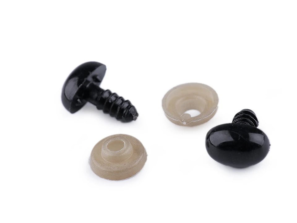 Image of toy eyes, 9x13 mm, oval, pack of 5 pairs – available at Šarlotes audumi