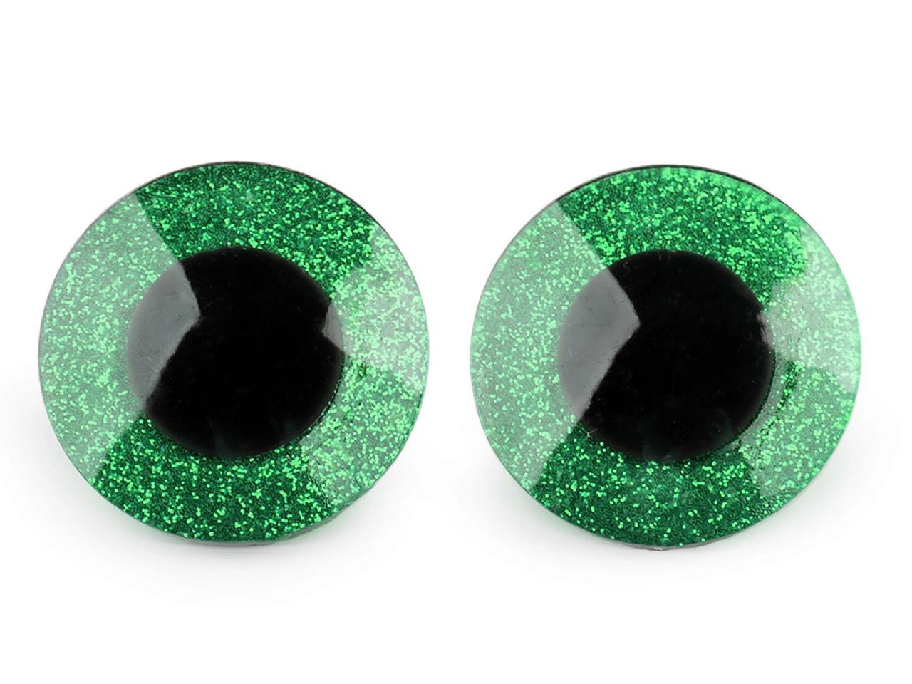 Bild mit Spielzeugaugen Ø40 mm mit Glitzer (2 Paar im Pack) – erhältlich bei Šarlotes audumi